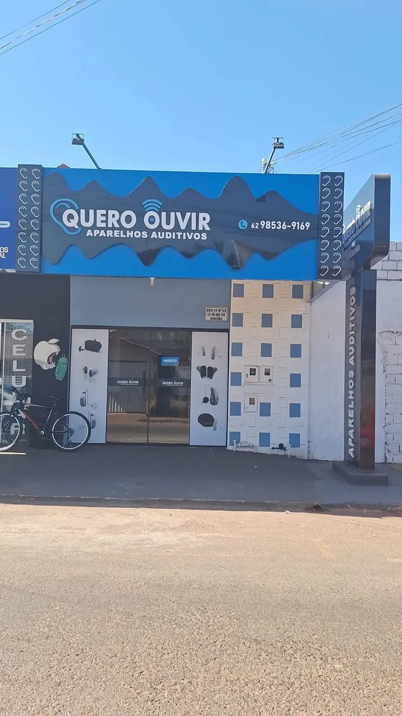 Fachada da Quero Ouvir em Porangatu, na R. 14, no Centro