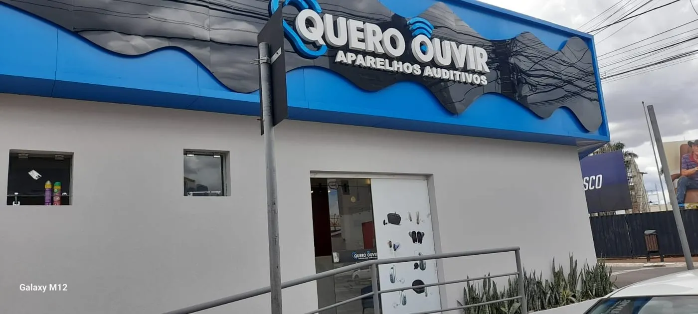 Fachada da Quero Ouvir em Rio Verde, na Rua Itagiba Gonzaga Jaime